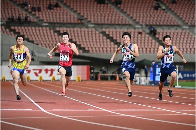 2020年の日本選手権、男子100m走(C)Asami Enomoto