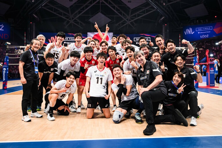 VNL準決勝スロベニア戦　©︎Volleyball World