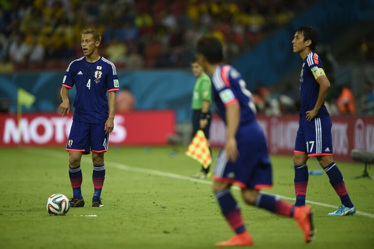 ブラジルW杯での本田圭佑、長谷部　©Takuya Sugiyama/JMPA