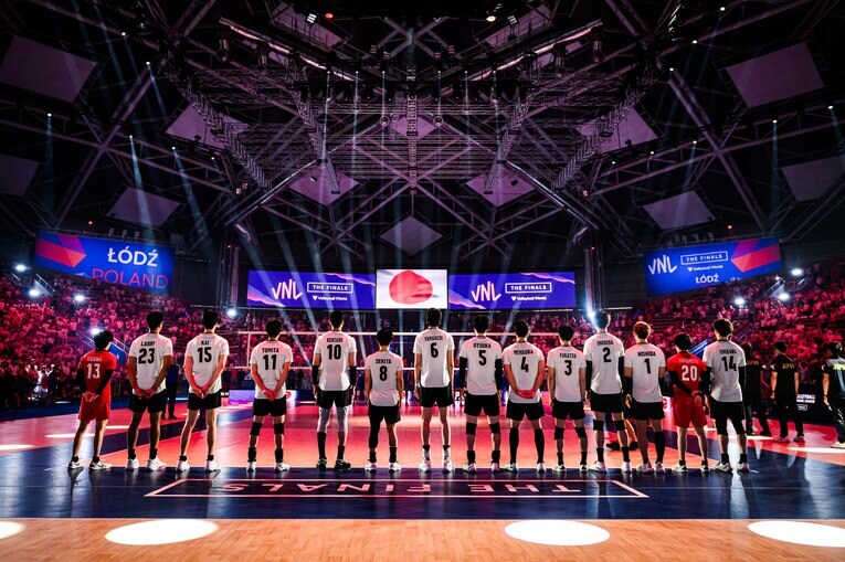 VNL準決勝スロベニア戦　©︎Volleyball World