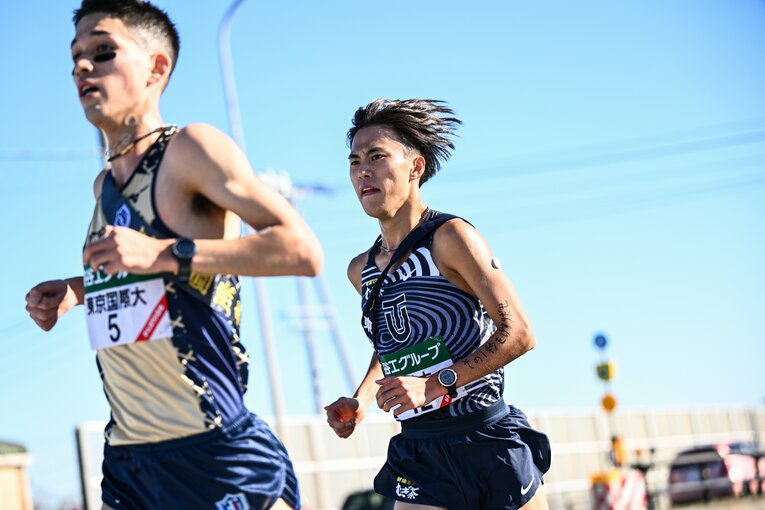 東洋大の石田は区間9位と苦戦　©Nanae Suzuki