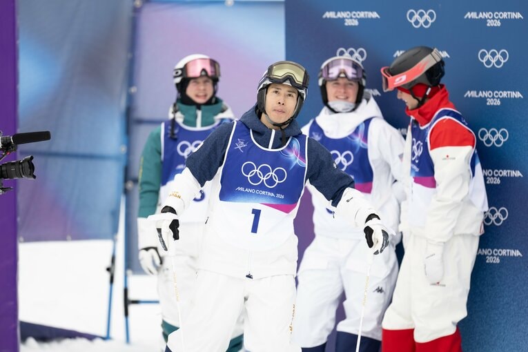 2026年ミラノ・コルティナ五輪フリースタイルスキー男子モーグル決勝・堀島行真　©︎Nanae Suzuki/JMPA