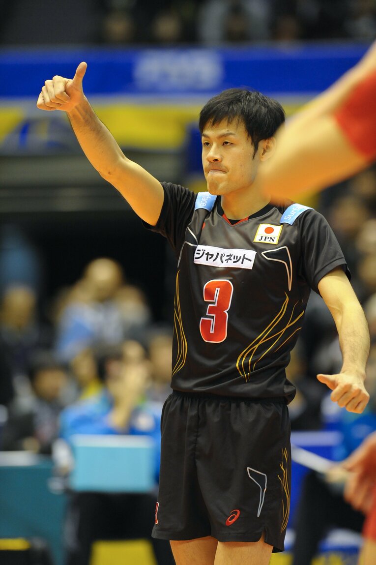 若手が多くいた日本代表のなかで、空気をピリッとさせられる貴重な存在だったリベロの永野健（2013年撮影）©︎Toshiya Kondo