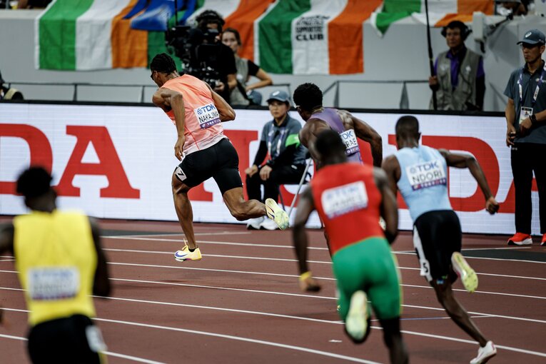 【東京世界陸上】1991年の高野進以来、34年ぶりとなる世界選手権での決勝進出を決めた中島　©Kiichi Matsumoto