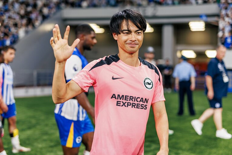 ブライトンに所属する三笘　©Kiichi Matsumoto