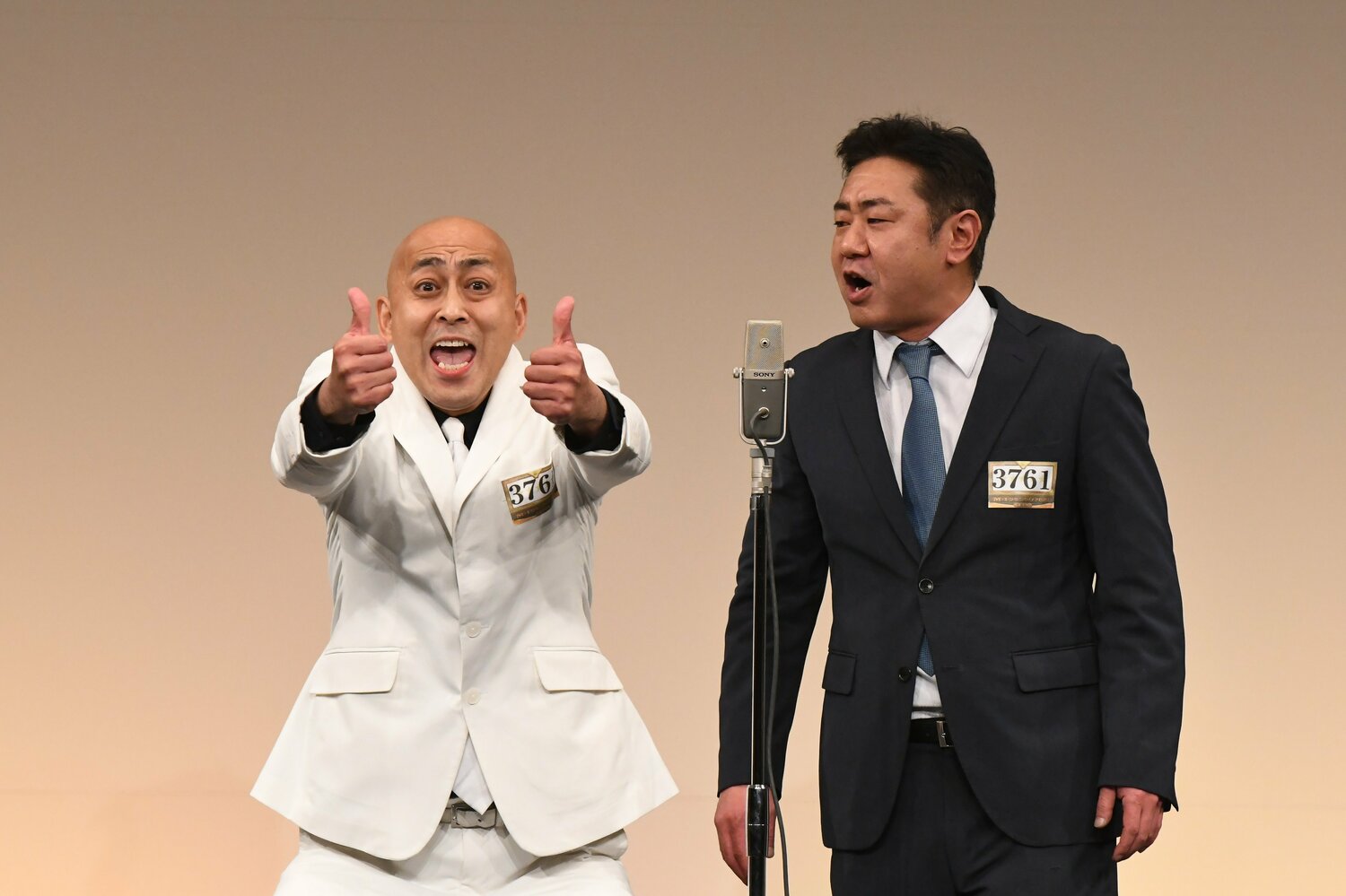 昨年のM-1準決勝で。ボケの長谷川雅紀は50歳、ツッコミの渡辺隆は43歳になっていた　©M-1グランプリ事務局