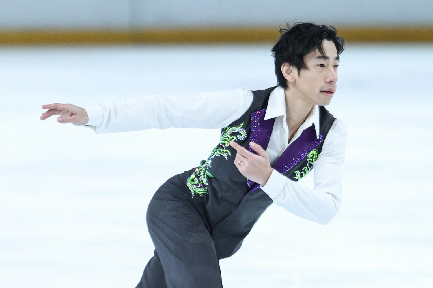 今年1月、八戸冬季国体に出場した際の織田　©JIJI PRESS