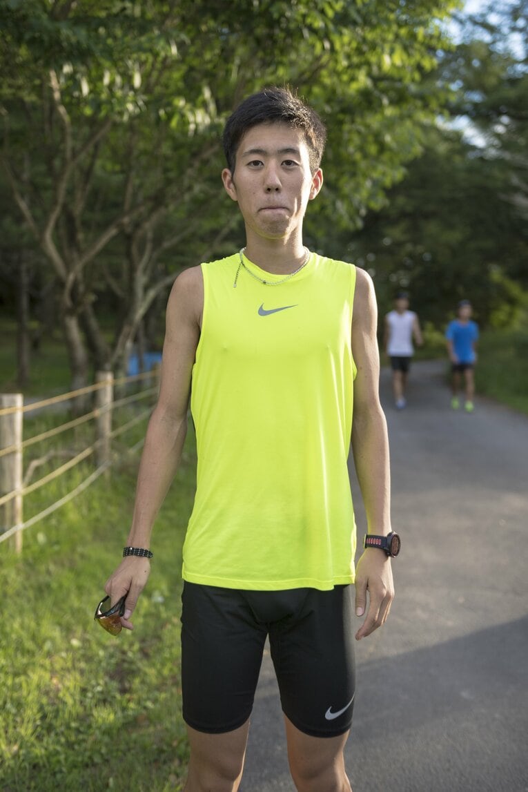 2017年の合宿での東海大・阪口　©Takuya Sugiyama