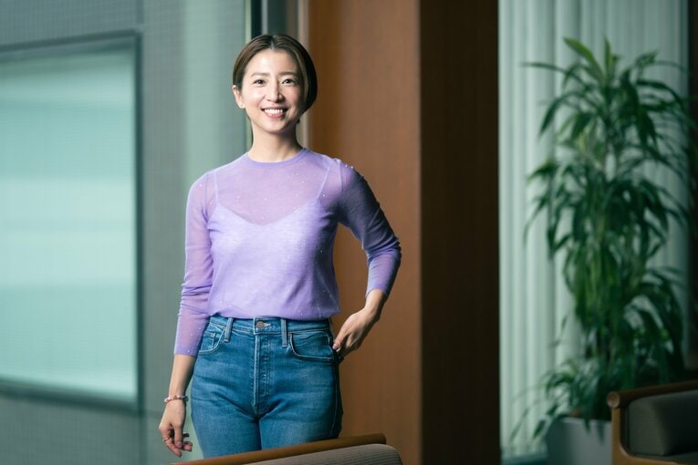 今季からロッテ・美馬学コーチの妻で女優のアンナさん　©Miki Fukano