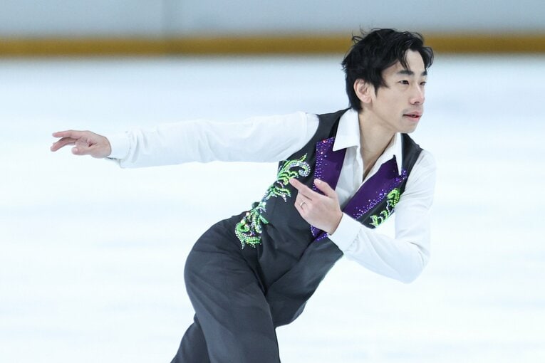 今年1月、八戸冬季国体に出場した際の織田　©JIJI PRESS