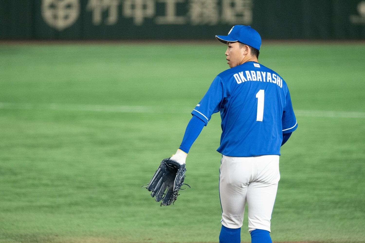 今回バンテリンドームで一番ユニフォームが多かった岡林勇希（23歳）。2019年ドラフト5位で三重県立菰野高から中日入り　©Miki Fukano