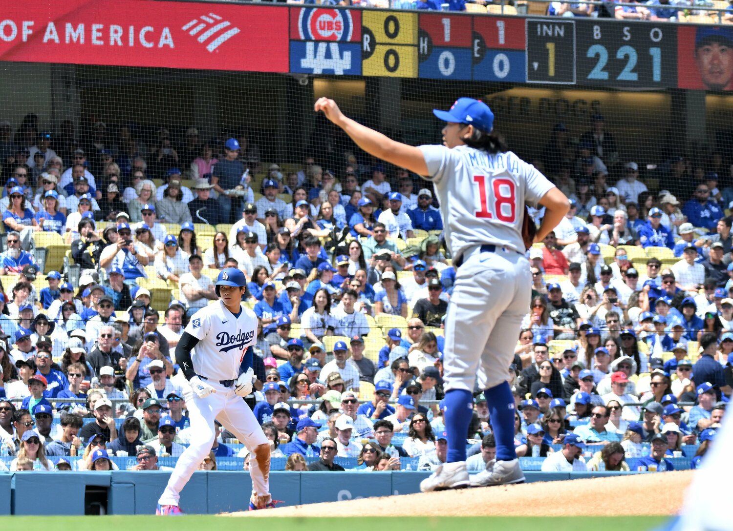 4月26日のドジャース戦では先発し、大谷翔平とも対戦　©JIJI PRESS