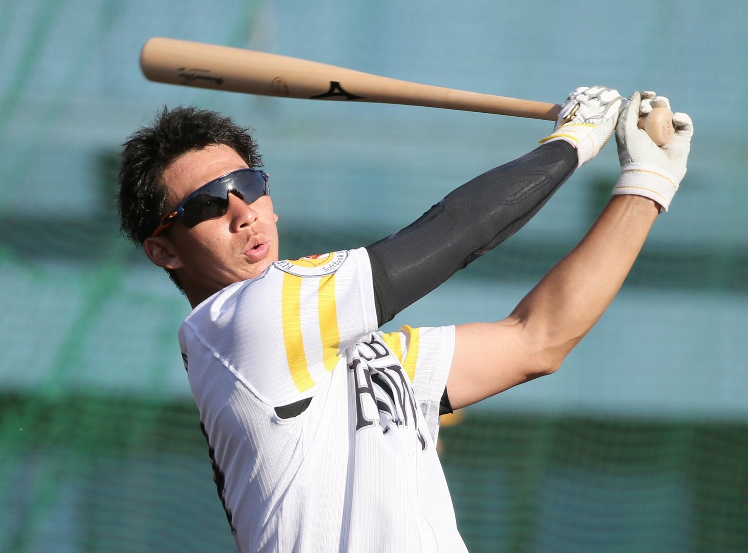 2020年春季キャンプで打撃練習をする真砂 ©JIJI PRESS