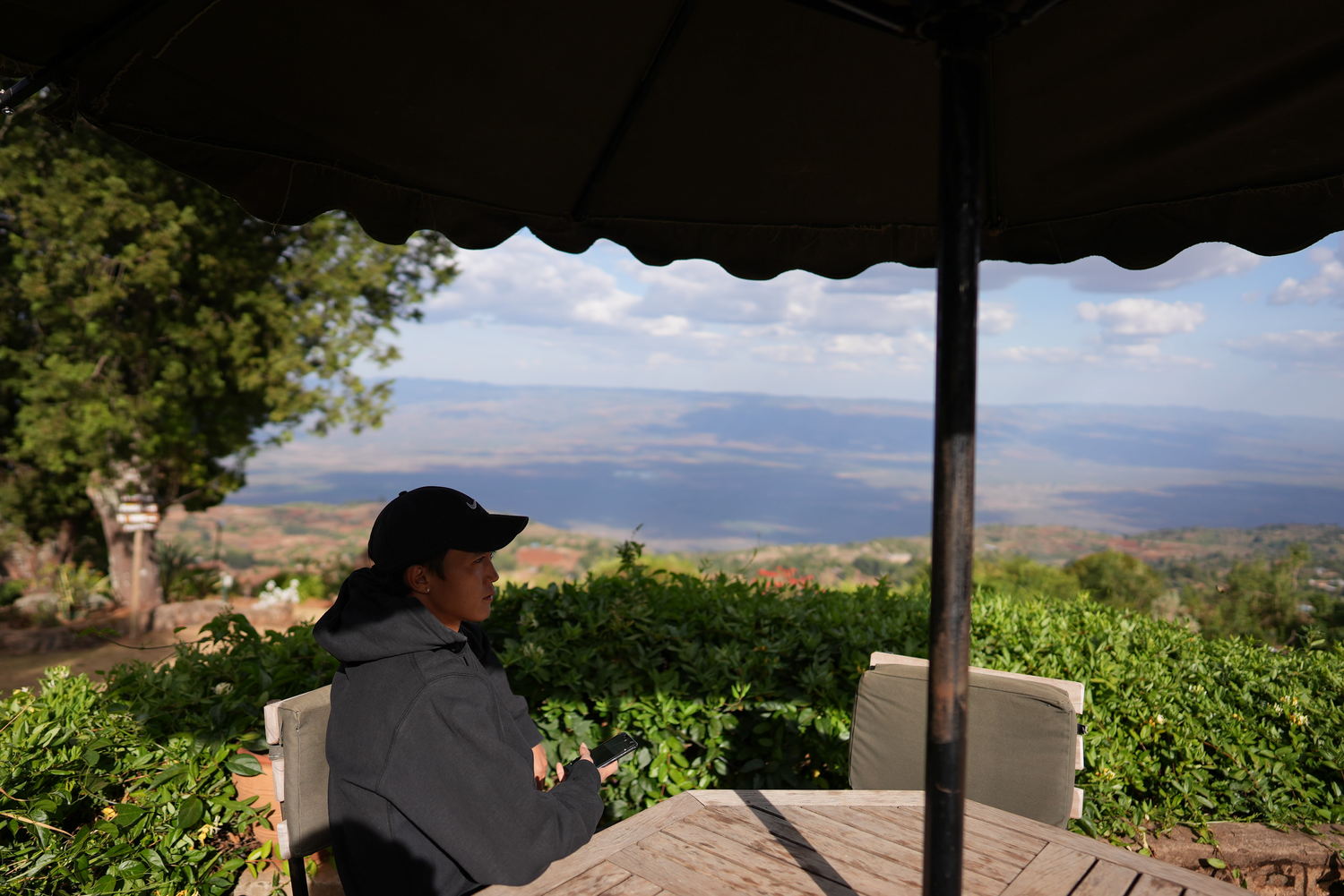 ケニアで合宿中の大迫傑　©Junya Osako