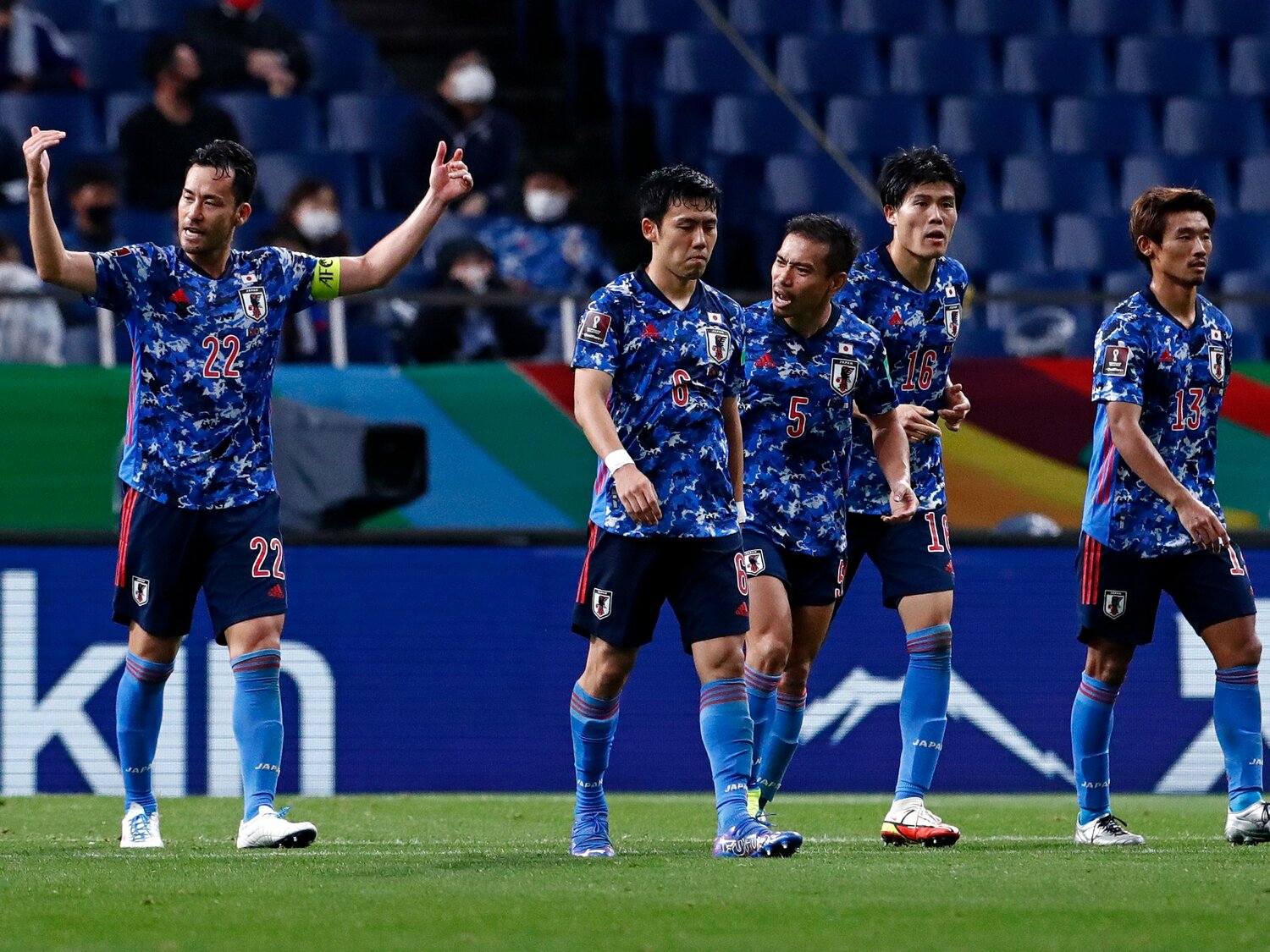 オーストラリア戦では失点直後も下を向かずにチームを鼓舞　©JMPA
