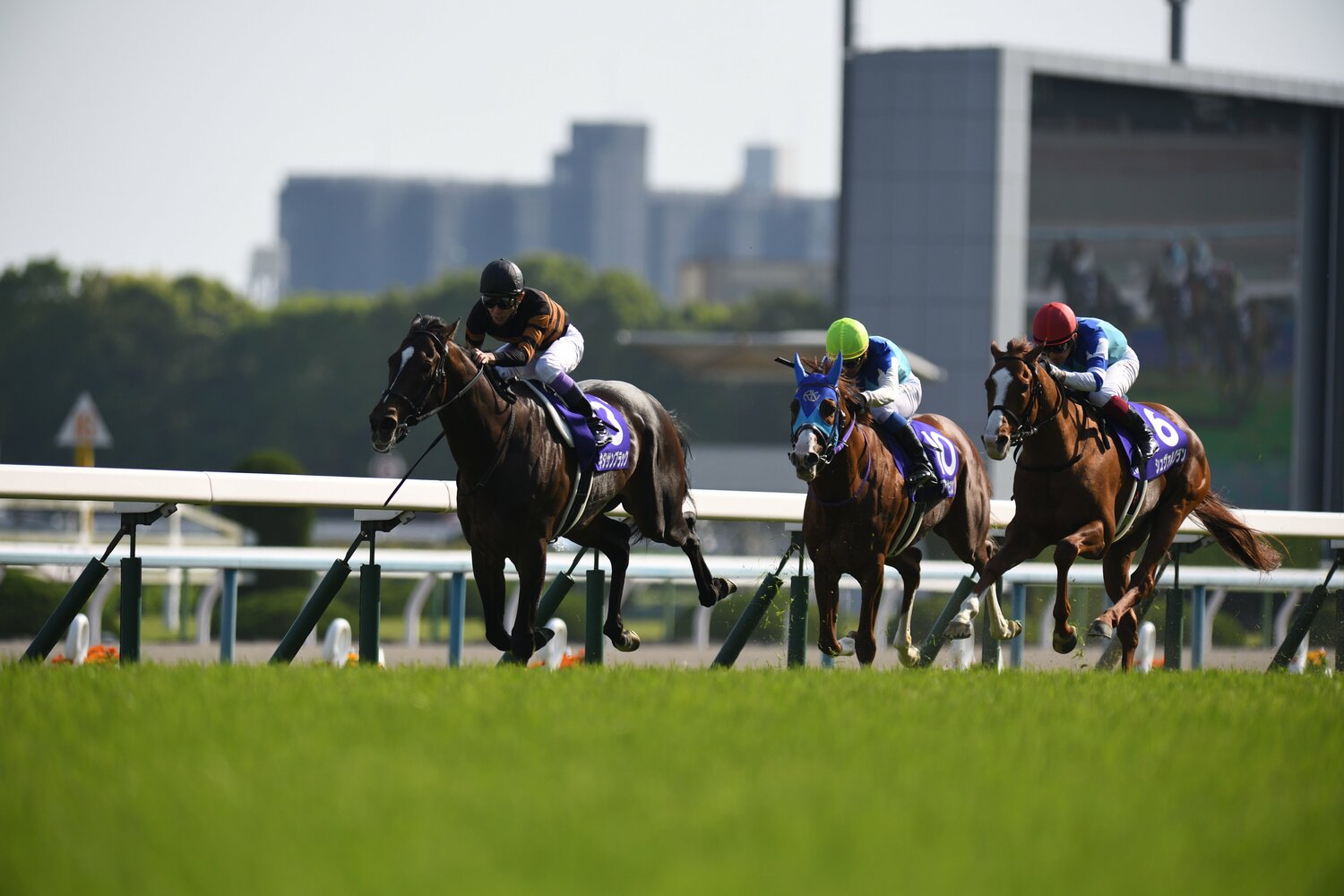 先頭を走るキタサンブラック。最後までその景色は譲らなかった　©BUNGEISHUNJU