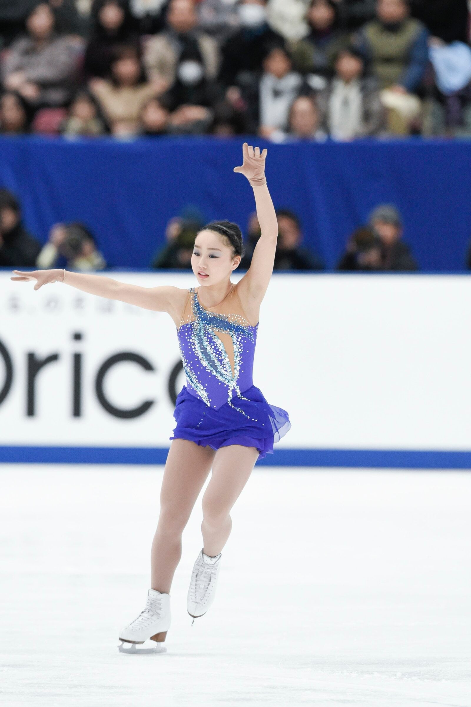 中学2年生で初出場した2024年の全日本選手権で3位表彰台　©BUNGEISHUNJU