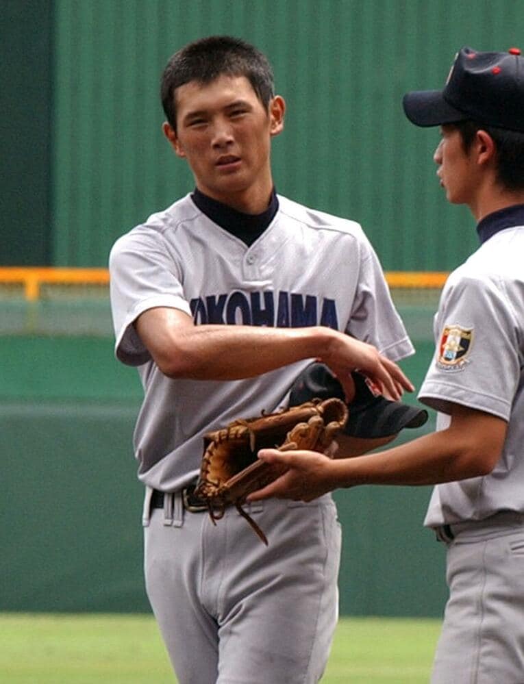 【涌井の17歳】横浜高校時代。3年夏、甲子園ベスト8に進出　©JIJI PRESS