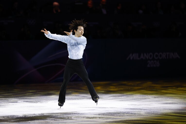 【フィギュア仲良しレア写真】21日のエキシビションの様子（写真は右に続きます）　©Sunao Noto/JMPA