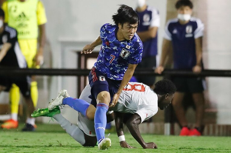 スイス戦での田中聡　©Mutsu Kawamori