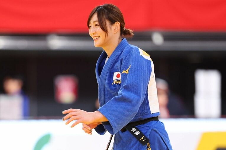 世界選手権の“辞退”が発表されたパリ五輪金メダリストの角田夏実（32歳） ／ photograph by AFLO