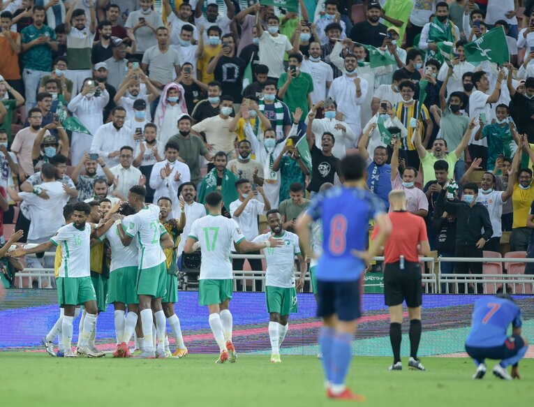 アウェーのサウジアラビア戦（0－1）　©Getty Images