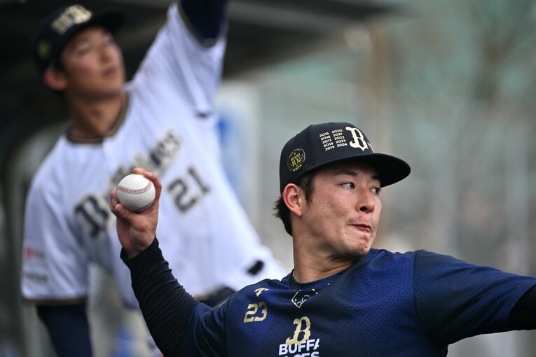オリックスキャンプで奮闘する吉田輝星　©Hideki Sugiyama