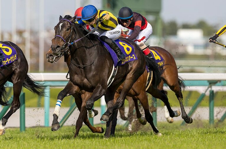 7番人気ながら牝馬クラシック初戦・桜花賞を制したスターズオンアース。オークスではルメールが騎乗する ／ photograph by Photostud