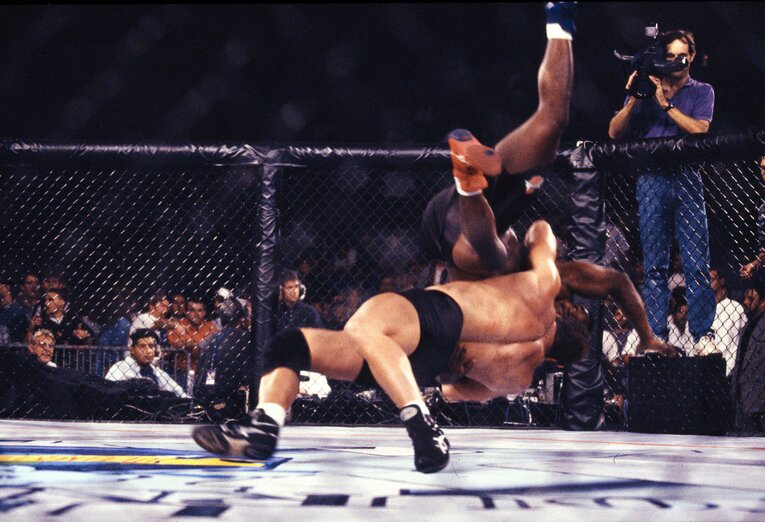 1996年9月に行われたランデルマンとコールマンのエキシビションマッチ　©Susumu Nagao