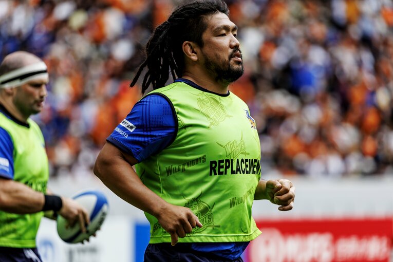 この日も試合途中から流れを変えた“ラスボス”堀江。試合後はスピアーズの健闘を讃えた　©︎Kiichi Matsumoto