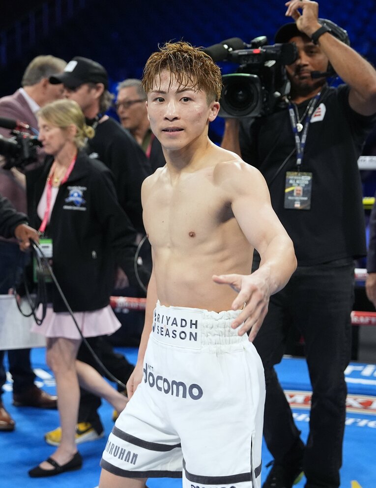 試合後の井上尚弥　©Naoki Fukuda