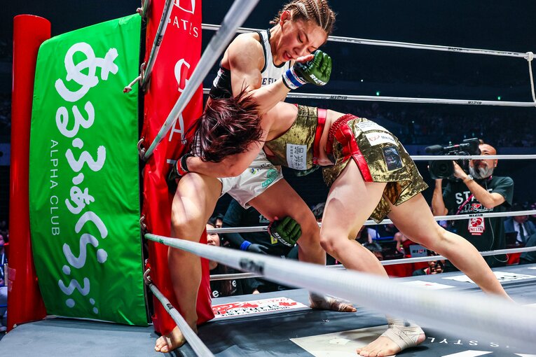 ケイトは守備重視になった試合を振り返り、反省を口にした　©RIZIN FF Susumu Nagao