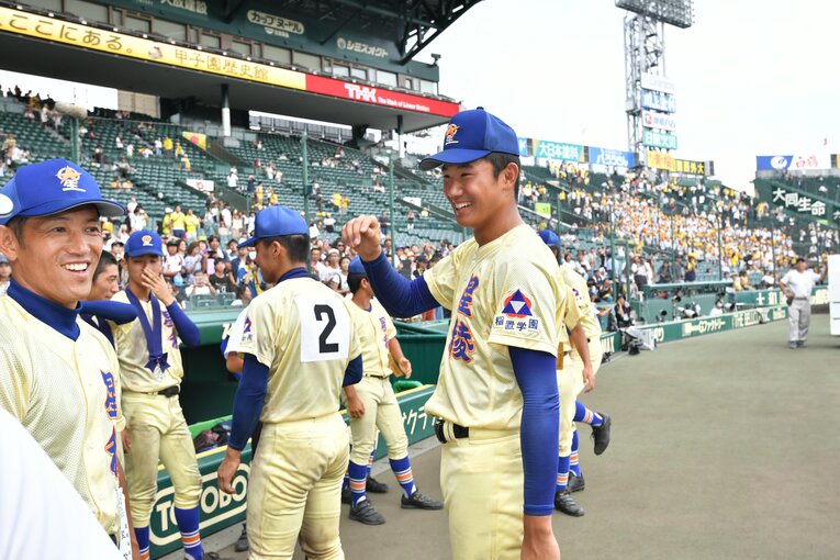 2019年夏の甲子園決勝、履正社戦での奥川恭伸　©︎Hideki Sugiyama