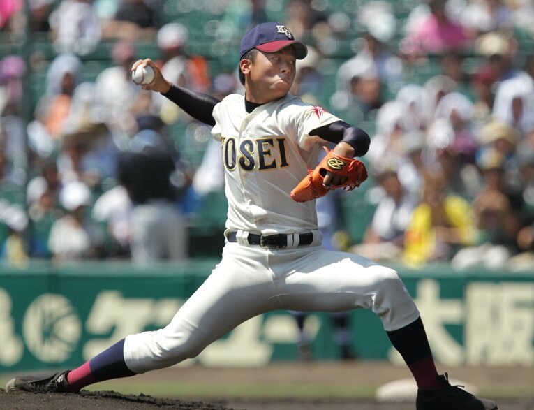 後にプロで活躍する田村龍弘や北條史也らがいた光星学院の黄金時代。そのエースが城間だった ©JIJI PRESS