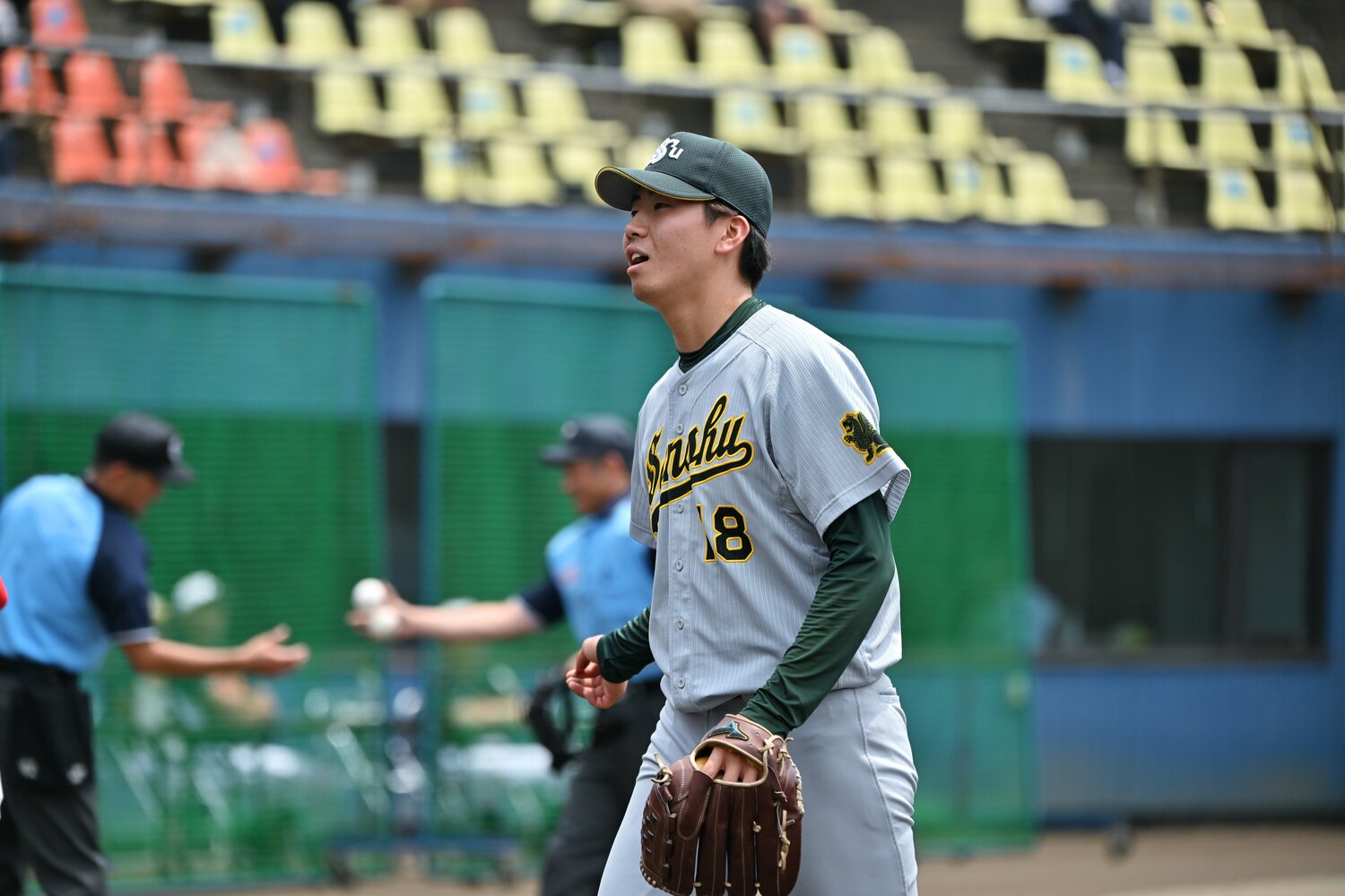 ヤクルト1位指名の西舘昂汰投手（専修大・188cm92kg・右投右打）　©Hideki Sugiyama