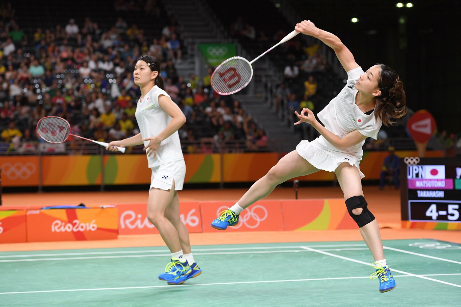 デンマークペアとの大激闘を制し、金メダルに輝いたリオ五輪決勝　©JMPA