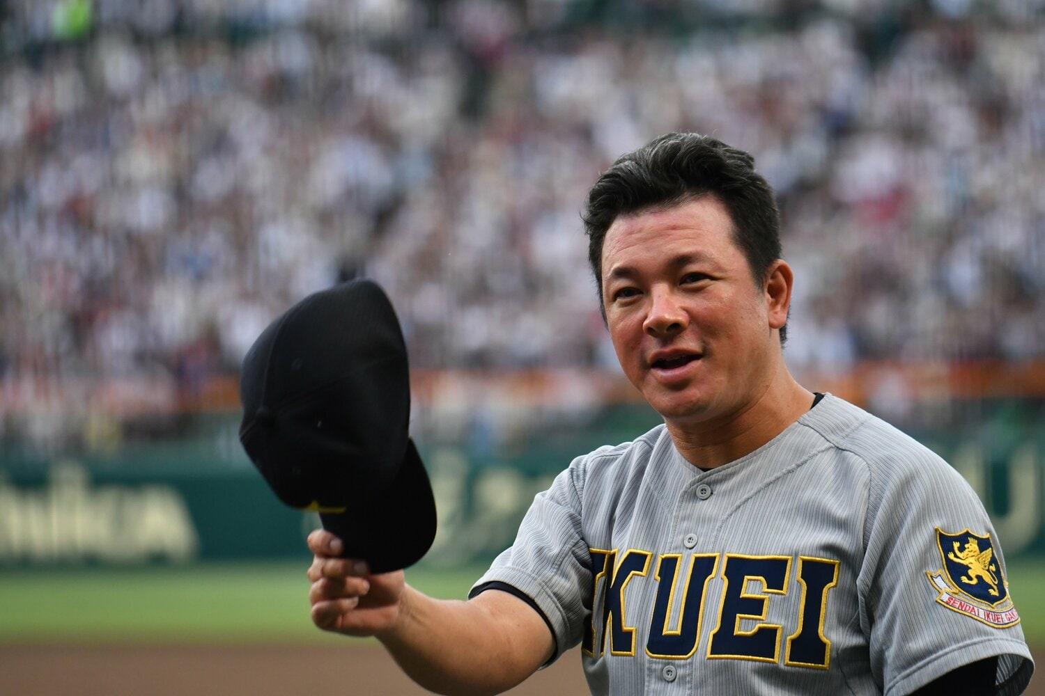 昨年、一昨年と2年連続で夏の甲子園決勝まで駒を進めた仙台育英の須江監督　©Hideki Sugiyama