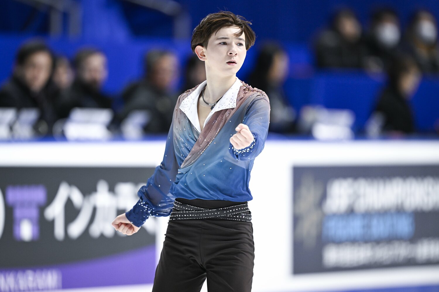 フリーの演技でも何度もガッツポーズが…  ©︎Asami Enomoto