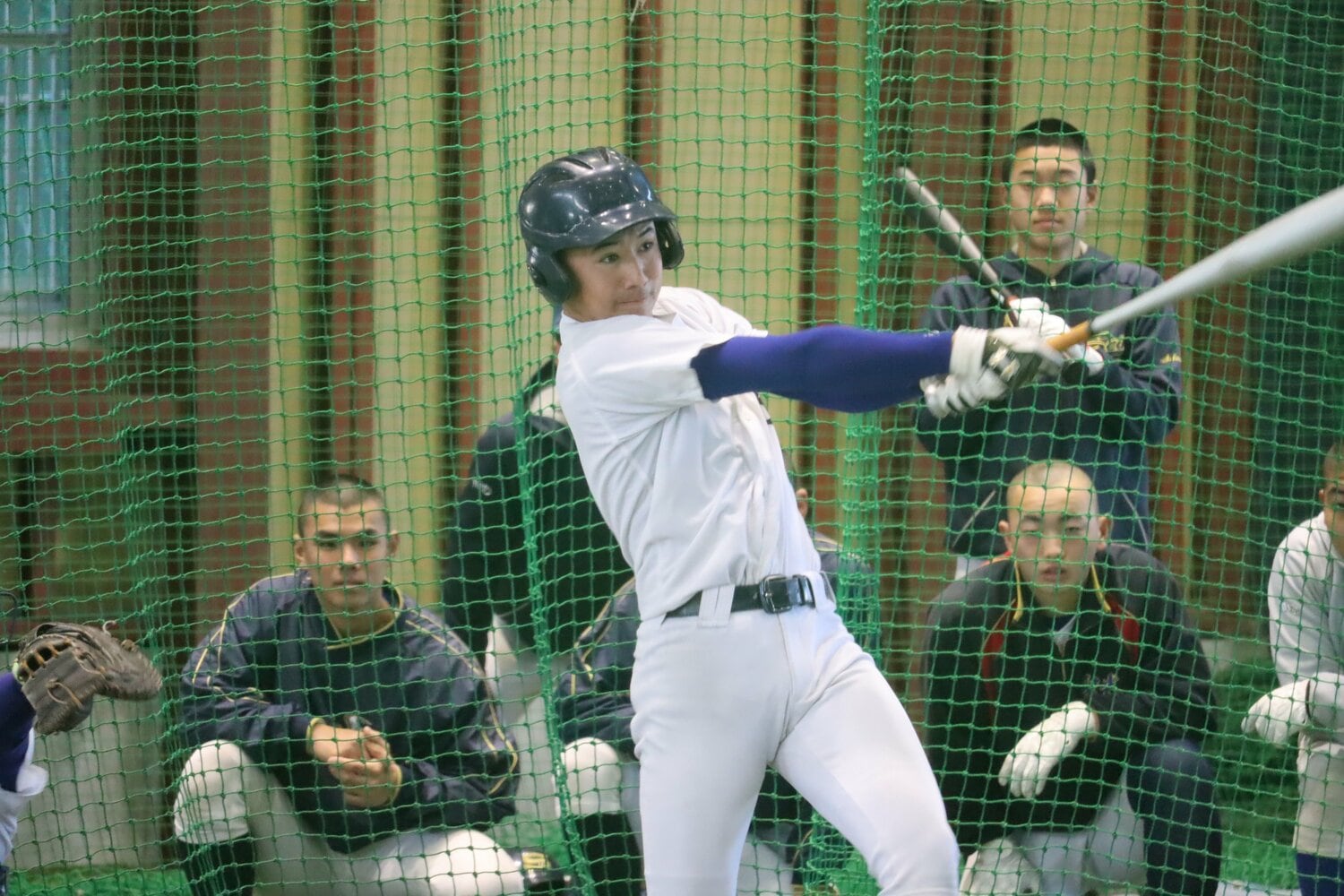 昨秋の東北大会では1番打者としてチームの準優勝に貢献した赤堀颯主将