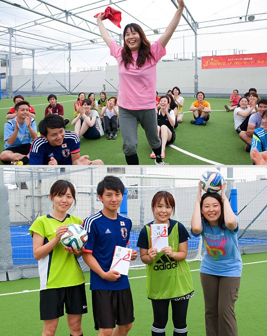 【写真上】 MVPの名前が呼ばれると大きな拍手が。　【写真下】 見事、得点王に輝いた4人。