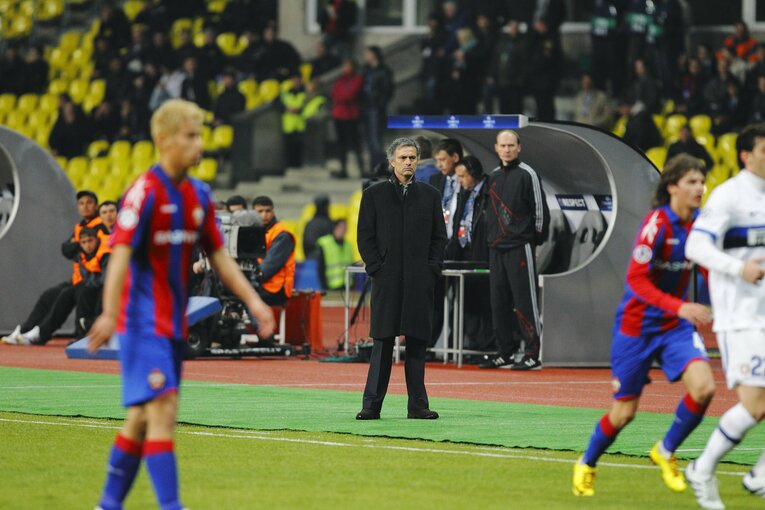 インテル時代のCL、CSKAモスクワ戦。ピッチには本田圭佑の姿が　©Takuya Sugiyama