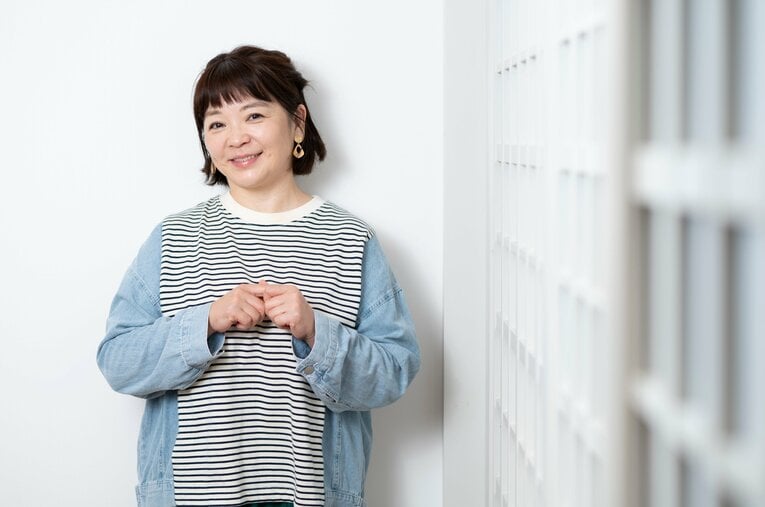 お笑いコンビ「北陽」の伊藤さおりさん（50歳）。2010年にバレーボール選手の篠田歩と結婚した ／ photograph by Tadashi Hosoda