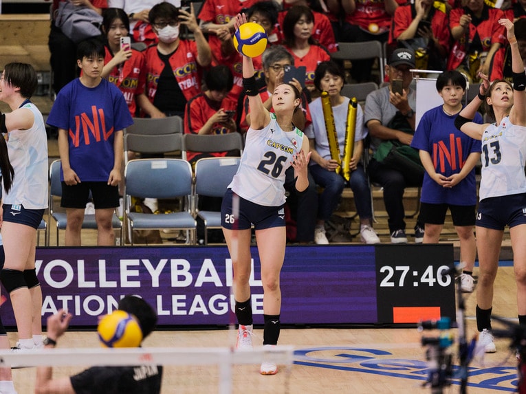 バレーボールネーションズリーグ 韓国戦　©︎Yuki Suenaga