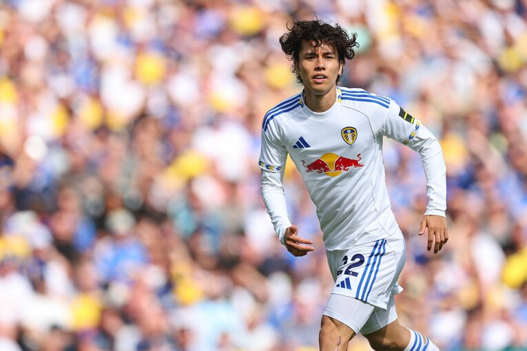 新シーズン、プレミア初挑戦となるリーズの田中碧　©Getty Images