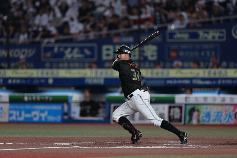 データに顕著な特徴が出ていたという佐藤都の打撃　©︎Chiba Lotte Marines