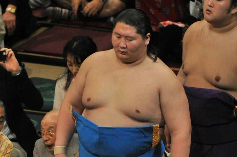 元関脇の逸ノ城。2014年にデビュー後、わずか5場所での新関脇というスピード出世だった。そんな“ザンバラ髪”の怪物も現在、アメリカで俳優に ／ photograph by BUNGEISHUNJU