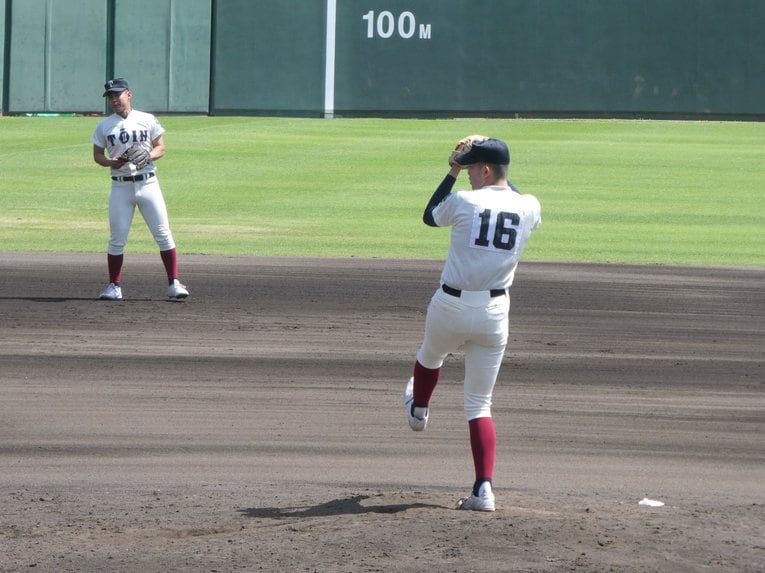 西谷監督の期待も大きい188センチ右腕の川原嗣貴投手（2年）©︎Noriko Yonemushi