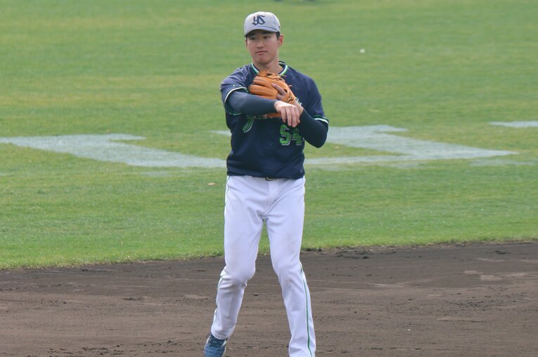 キャンプでの田中。まだまだ緊張感がある毎日だという　©Fumi Sawai