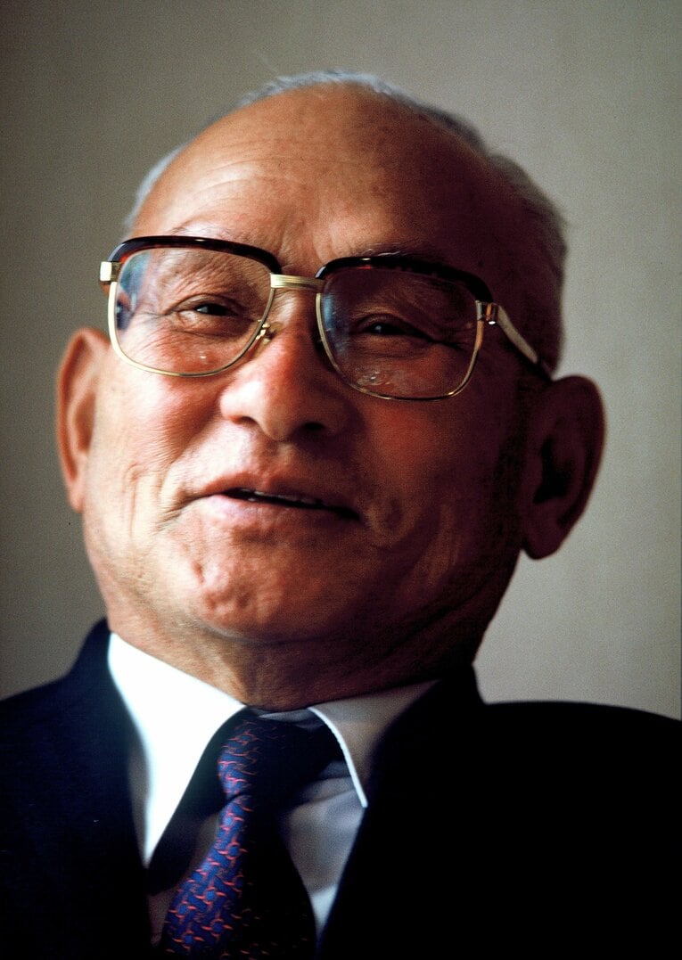 V9時代の巨人監督、川上哲治（1988年撮影） ©Makoto Kenmizaki