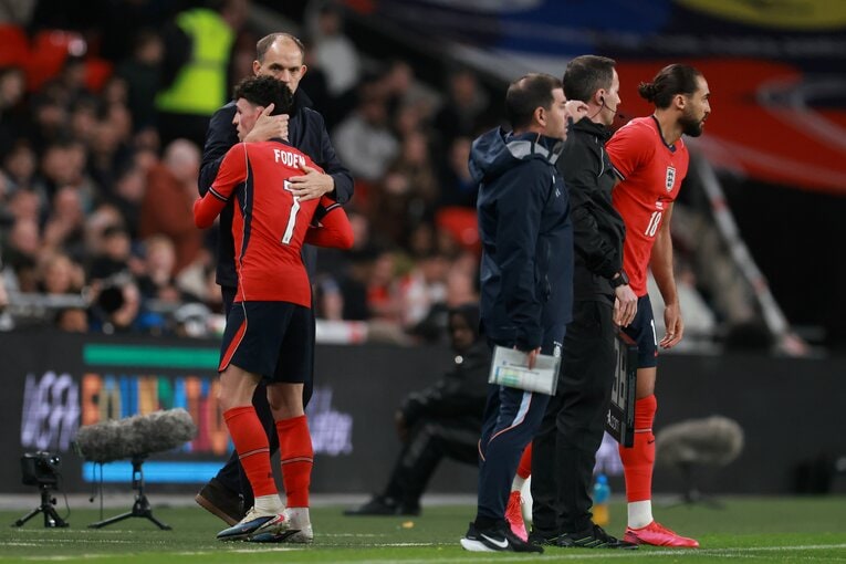 トゥヘル監督はウルグアイ戦でもフォデンを先発起用した　©Getty Images